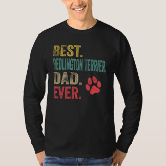 Mens Best Bedlington Terrier Dad ever Vintage Fath T-Shirt
