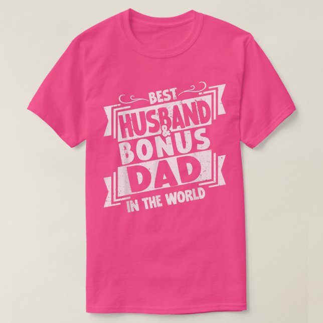 Mens Best Bonus Vater & Ehemann in der Welt Vater' T-Shirt (Design vorne)