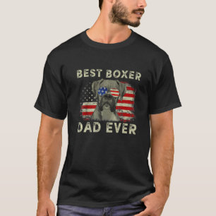 Mens Best Boxer Vater je Hund Lover American Flag T-Shirt