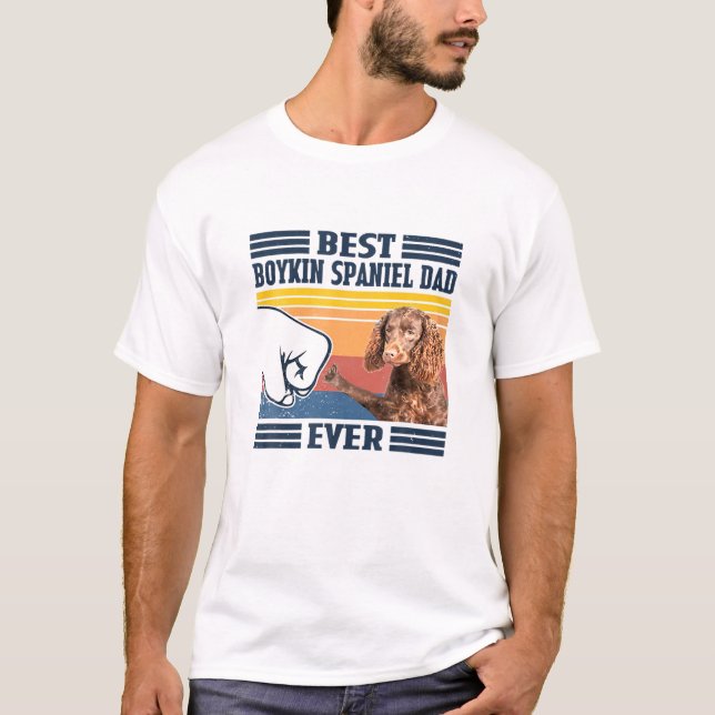 Mens Best Boykin Spaniel Dad Ever Funny Dog Lover T-Shirt (Vorderseite)