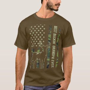 Mens Best Buckin Opa je Camouflage amerikanische F T-Shirt