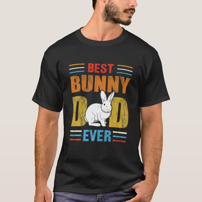 Mens Best Bunny Vater je Matching Family Osterfest T-Shirt (Vorderseite)