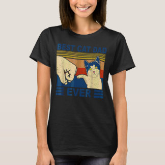 Mens Best Cat Vater Ever Faustblase Katzenkatze Da T-Shirt