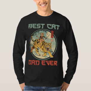 Mens Best Cat Vater Ever Japanese Saberzahncatana T-Shirt