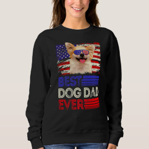 Mens Best Chihuahua Vater Ever American Flag Patri Sweatshirt