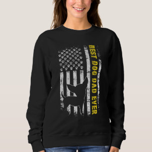 Mens Best Chihuahua Vater je US-Flagge Hundeladern Sweatshirt
