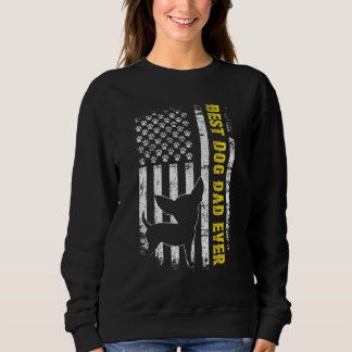 Mens Best Chihuahua Vater je US-Flagge Hundeladern Sweatshirt