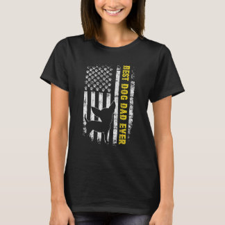 Mens Best Chihuahua Vater je US-Flagge Hundeladern T-Shirt