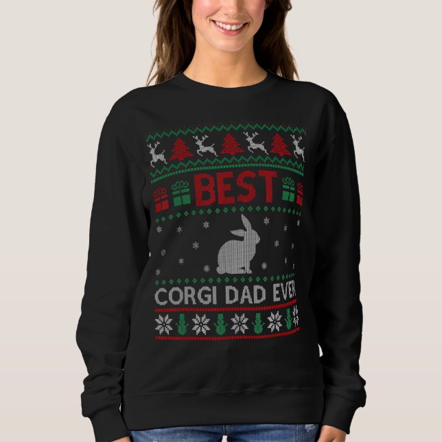 Mens Best Corgi Vater je Gruppe Matching Corgi Vat Sweatshirt (Vorderseite)