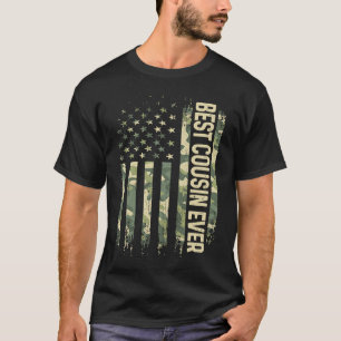 Mens Best Cousin je Camouflage American Flag Vater T-Shirt