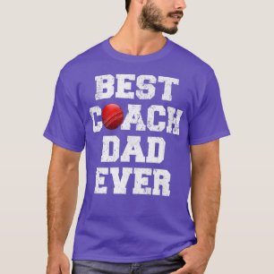 Mens Best Cricket Coach Vater je Funny Cricket Fet T-Shirt