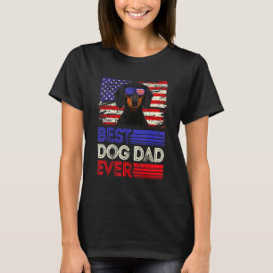 Mens Best Dackel Vater je American Flag Patriot T-Shirt