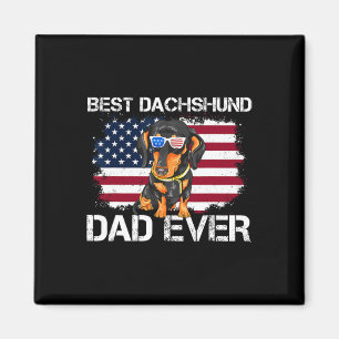Mens Best Dackel Vater je Patriotic Dackel Amer Magnet