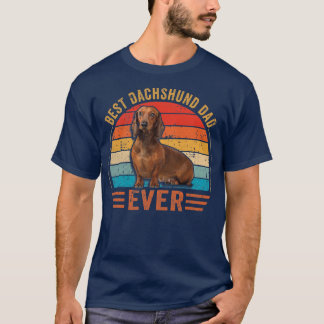 Mens Best Dackel Vater Vintag Retro Dackel T-Shirt