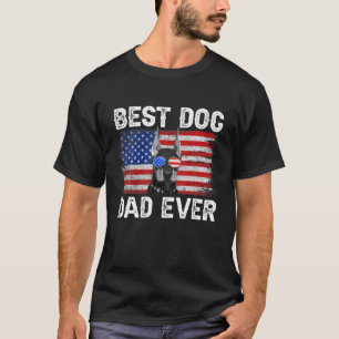 Mens Best Doberman Vater je American Flag 4th of J T-Shirt