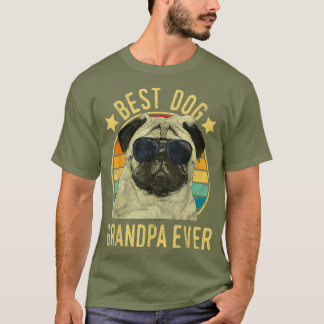 Mens Best Dog Opa je Mops Vatertag T-Shirt