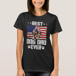 Mens Best Dog Vater Ever Shih Tzu American Flag 4. T-Shirt