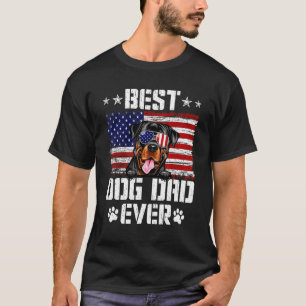 Mens Best Dog Vater je Rottweiler American Flag 4t T-Shirt