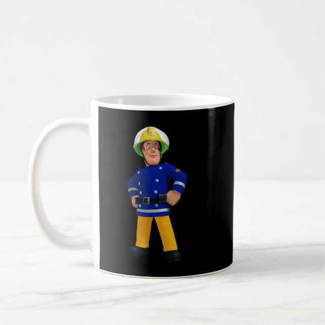 Mens Best Fireman Children Cartoon Sam Gift Kaffeetasse (Links)