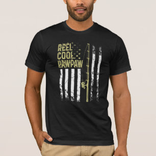 Mens Best Fisherman Reel Cool Pawpaw for Daddy Fat T-Shirt