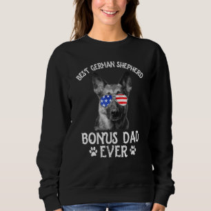 Mens Best German Shepherd Bonus Vater je US-Flagge Sweatshirt