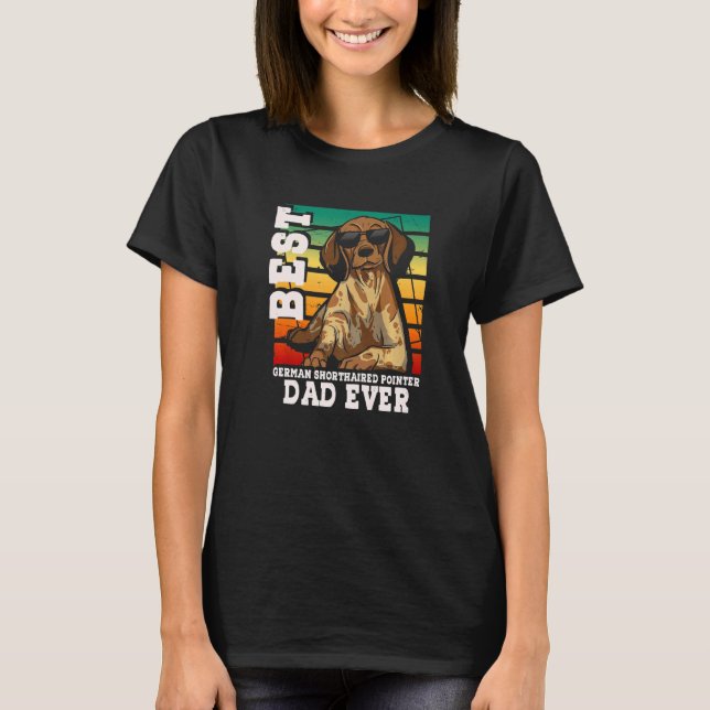 Mens Best German Shorthaired Pointer Dad Ever GSP  T-Shirt (Vorderseite)