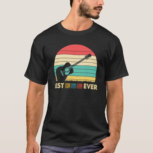 Mens Best Gitarre Vater Ewiges Shirt Vintage Fanta (Vorderseite)