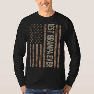 Mens Best Grampa je US American Flag Großartige Fa T-Shirt