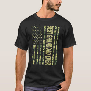 Mens Best Granddad je US-amerikanische Flagge Groß T-Shirt