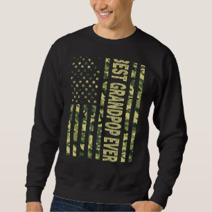 Mens Best Grandpop je US-amerikanische Flagge Groß Sweatshirt