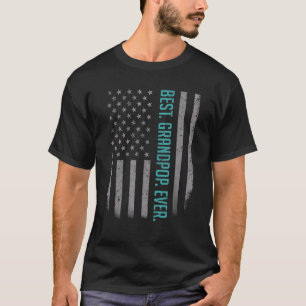 Mens Best Grandpop jemals amerikanische Flagge für T-Shirt