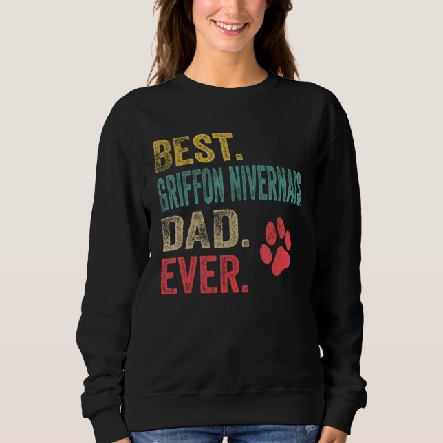 Mens Best Griffon Nivernais Vater Vintag Fathe Sweatshirt (Vorderseite)