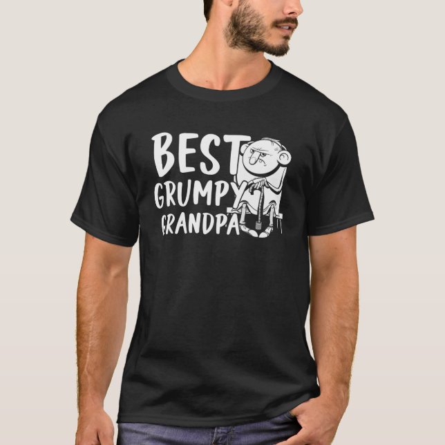 Mens Best Grumpy Opa - Großvater Vatertag T-Shirt (Vorderseite)