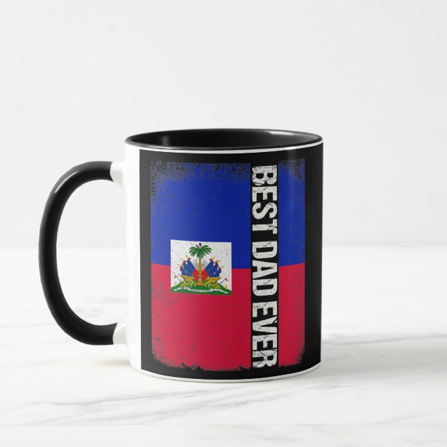 Mens Best Haitian Vater je Haiti Daddy Vater Tasse (Links)