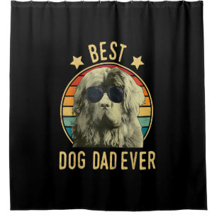 Mens Best Hund Vater je Neufundland Fars Day Duschvorhang