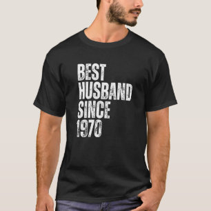Mens Best Husband seit 1970 Vintage Wedding Anniv T-Shirt