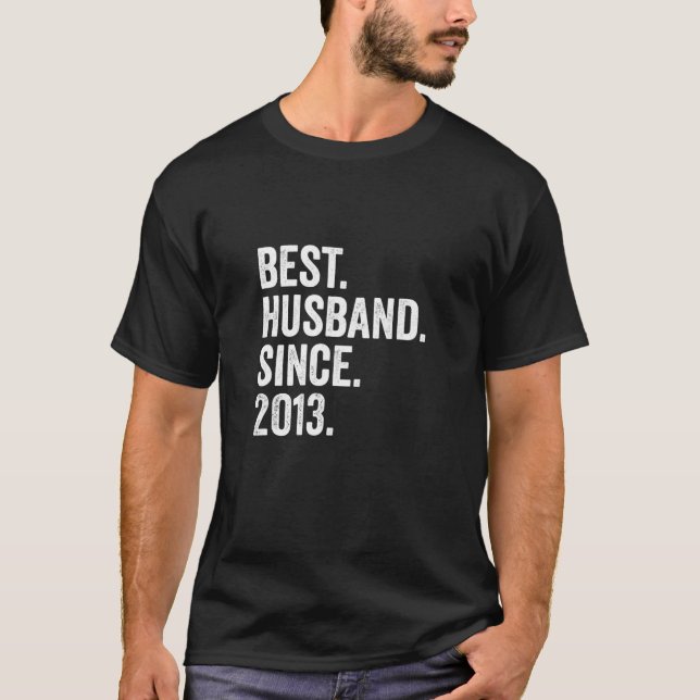 Mens Best Husband seit 2013 | 8th Wedding Anniver T-Shirt (Vorderseite)