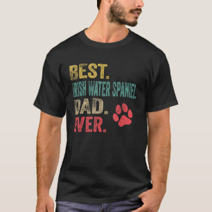 Mens Best Irish Water Spaniel Vater Vintag Fett T-Shirt