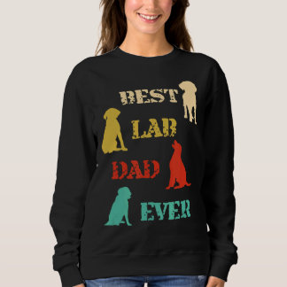 Mens Best Labrador Vater je farbenfrohe Silhouette Sweatshirt