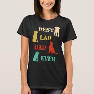Mens Best Labrador Vater je farbenfrohe Silhouette T-Shirt