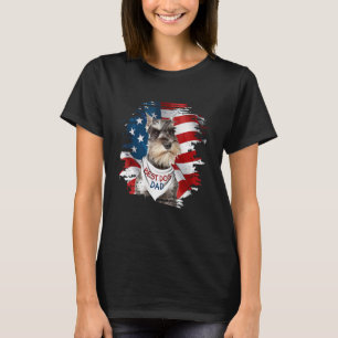 Mens Best Miniature Schnauzer Vater Ever American T-Shirt