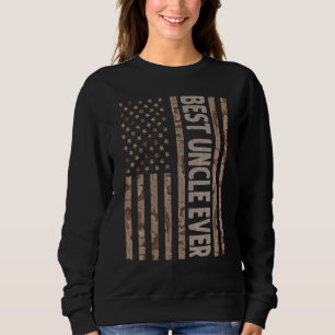 Mens Best Onkel je US-amerikanische Flagge Großfet Sweatshirt