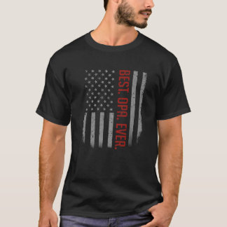 Mens Best Opa je amerikanischer Vater Flag Geschen T-Shirt