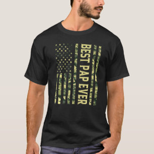 Mens Best Pap je US-amerikanische Flagge Großvater T-Shirt