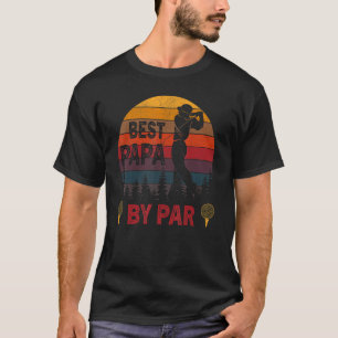 Mens Best Papa by Par Golf Vater's Day Daddy T-Shirt