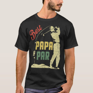 Mens Best Papa By Par Vatertag Golf Golfer 3 T-Shirt