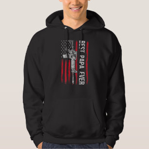 Mens Best Papa Ever Vater Gun Rights Ar-15 America Hoodie