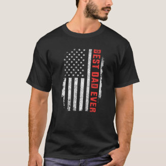 Mens Best Papa je amerikanische Flaggenväter am Ta T-Shirt