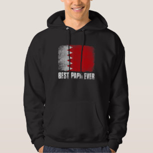 Mens Best Papa je Bahrain Flag Patriotischer Vater Hoodie