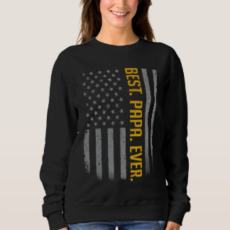 Mens Best Papa je US-amerikanische Flagge für Vate Sweatshirt